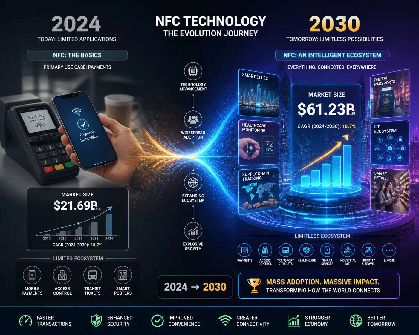 Рынок NFC взрывается: полный разбор роста индустрии 2024-2030