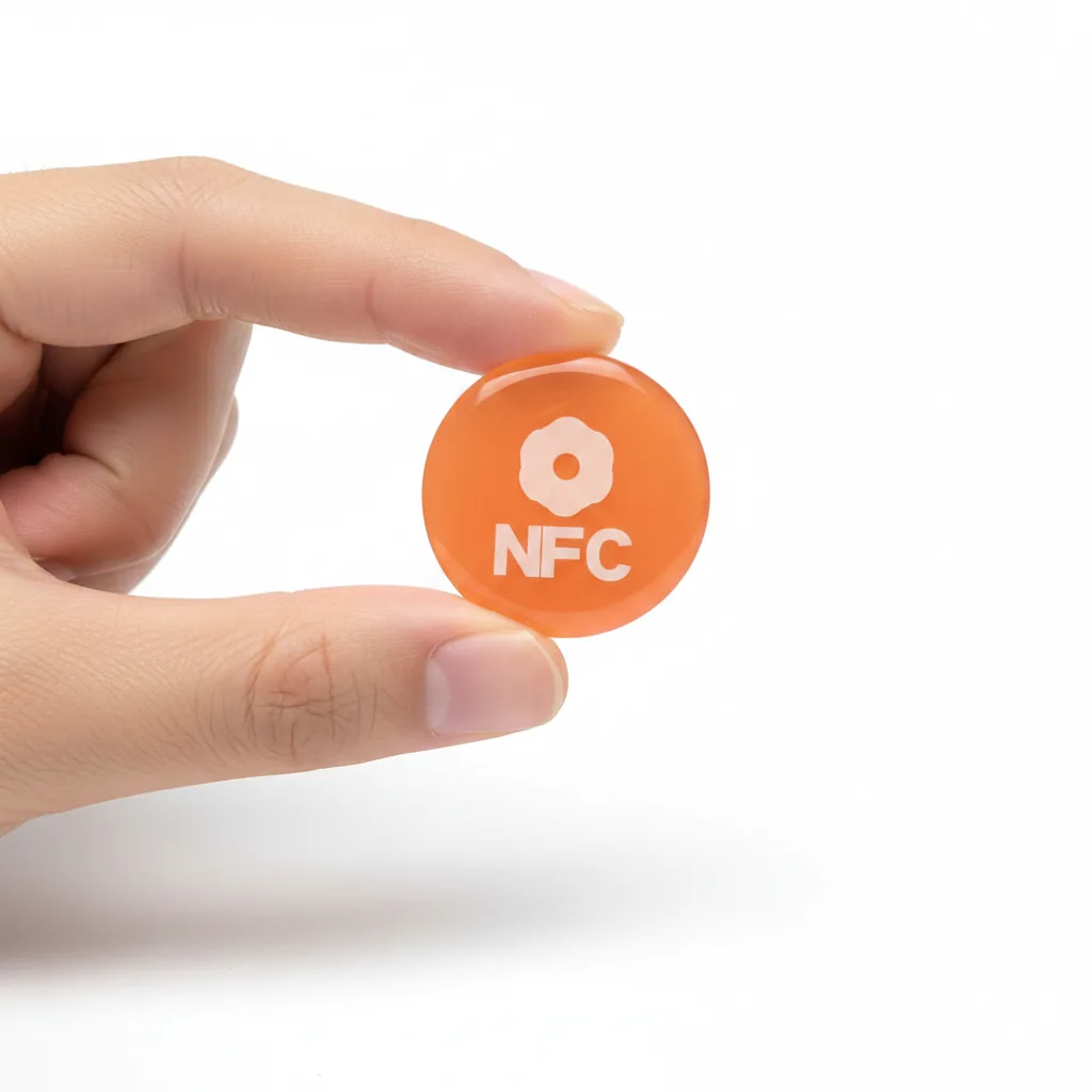 NFC наклейки с логотипом на заказ — 3D стикер с NFC-меткой от Eibery